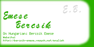 emese bercsik business card